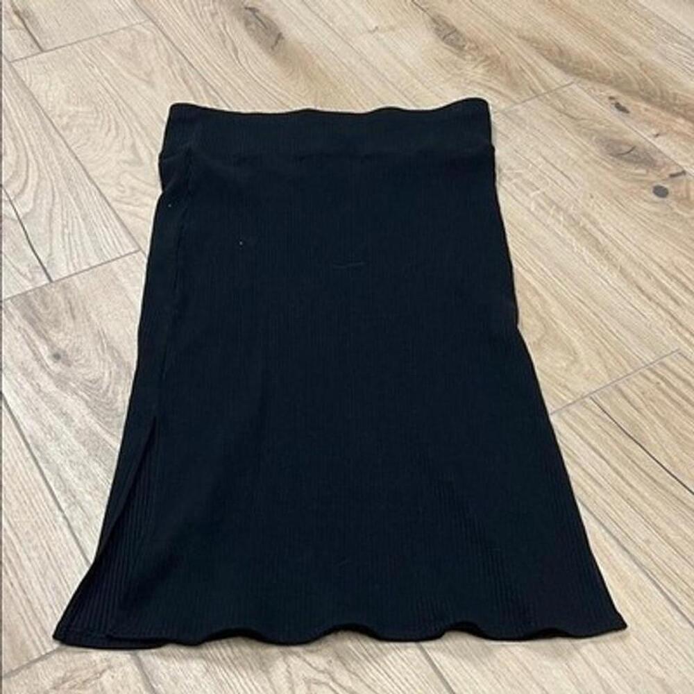 Aerie Black Ribbed Pencil Skirt